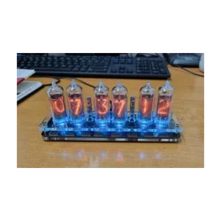 Nvarcher 6-bit IN-14 Nixie Tube Clock wiht LED Colored lights Remote Control without IN14 tube