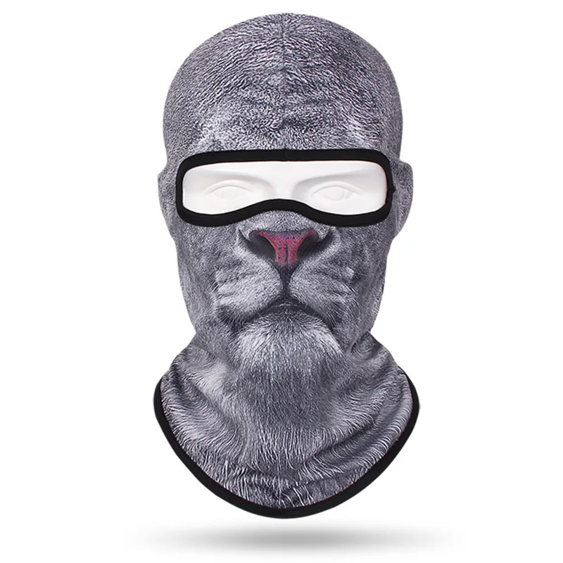 Cartoon Animals Thermal Transfer Breathable Hats Hip Hop Balaclava Distressed Sweat-absorbing Mask Men Running Quick Drying Caps