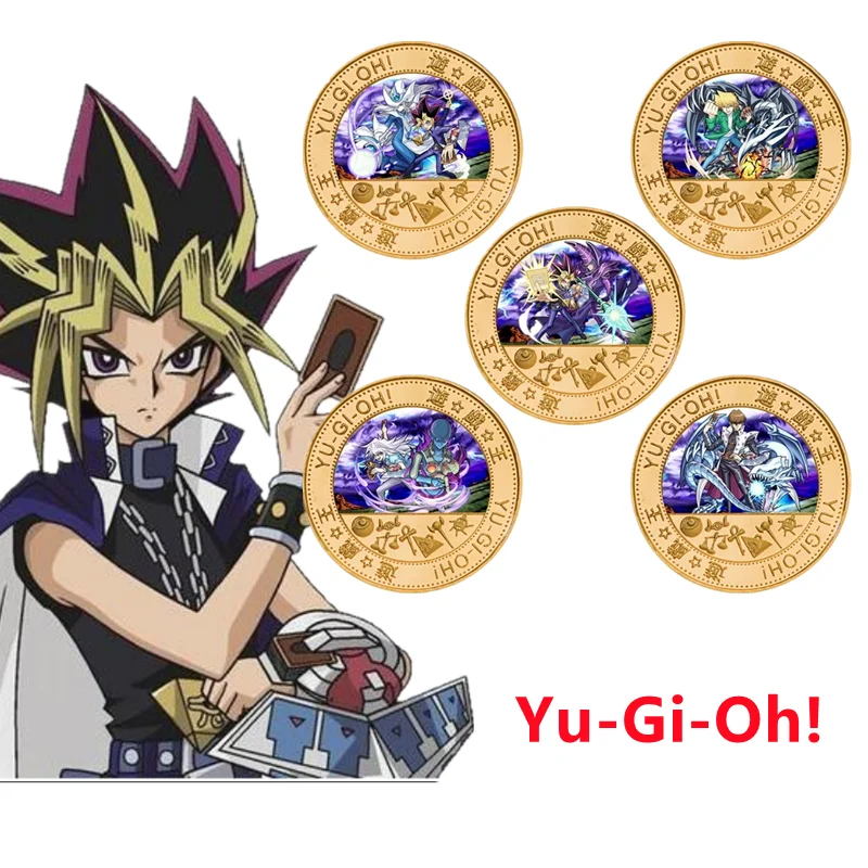 Anime Yu-Gi-Oh! Yuya Sakaki Cosplay Duel moneta commemorativa Cartoon che raccoglie monete accessori di alta qualità regali puntelli