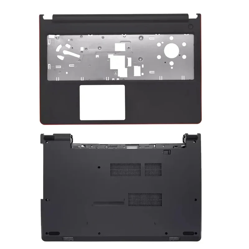 NEW Laptop Palmrest Top/Bottom Base Cover for DELL inspiron 15 3567 Topcase Bottom Tray with DVD Holes, Black