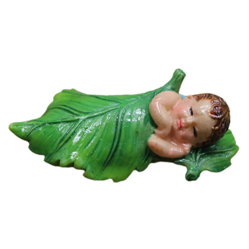دائم الراتنج زهرة الجنية الطفل تمثال حديقة صغيرة في الهواء الطلق الحديقة زخرفة صغيرة الجنية الطفل النحت الديكور #1