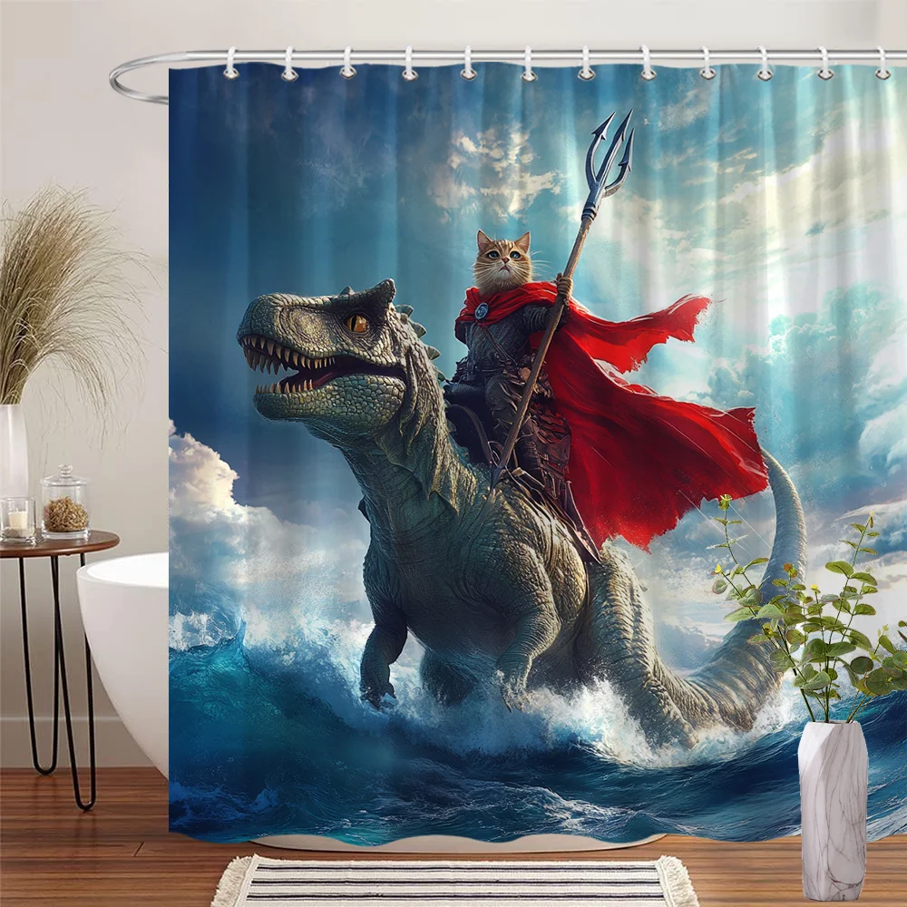 A Mythical Journey Shower Curtain: Transform Your Bathroom into a Realm of Fantasy with This Stunning Design Featuring