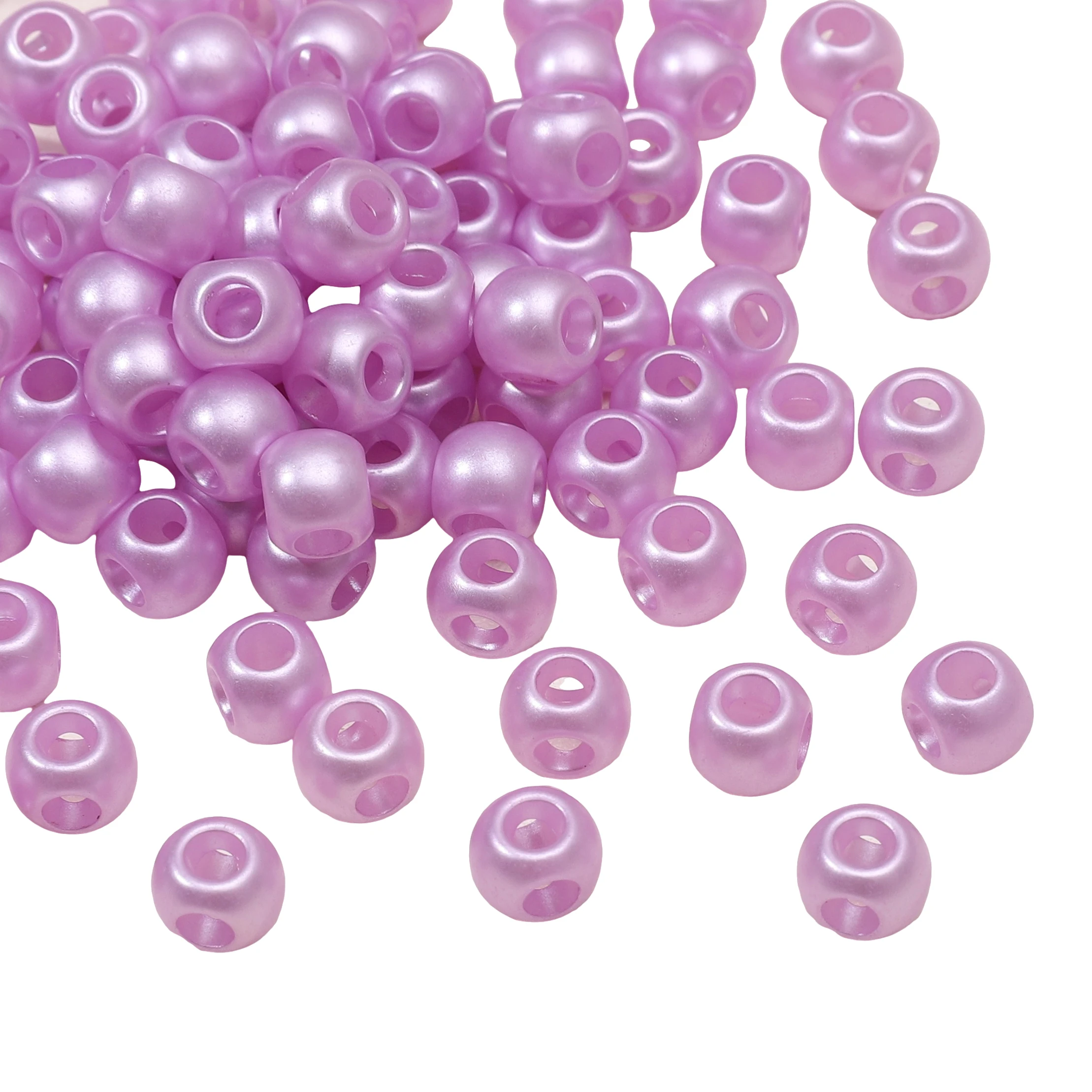 10 Stück 8 x 6 mm Acryl-beschichtete, farbige, runde, lose Spacer-Perlen für DIY-Armbänder, Halsketten, Schmuckherstellung, Zubehör – Detail 2