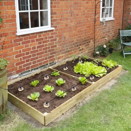 

8-Piece Drip Irrigation Assembly With Tubing, Emitters, And Connectors For Raised Beds, Indoor Gardens, Patios, And Hanging