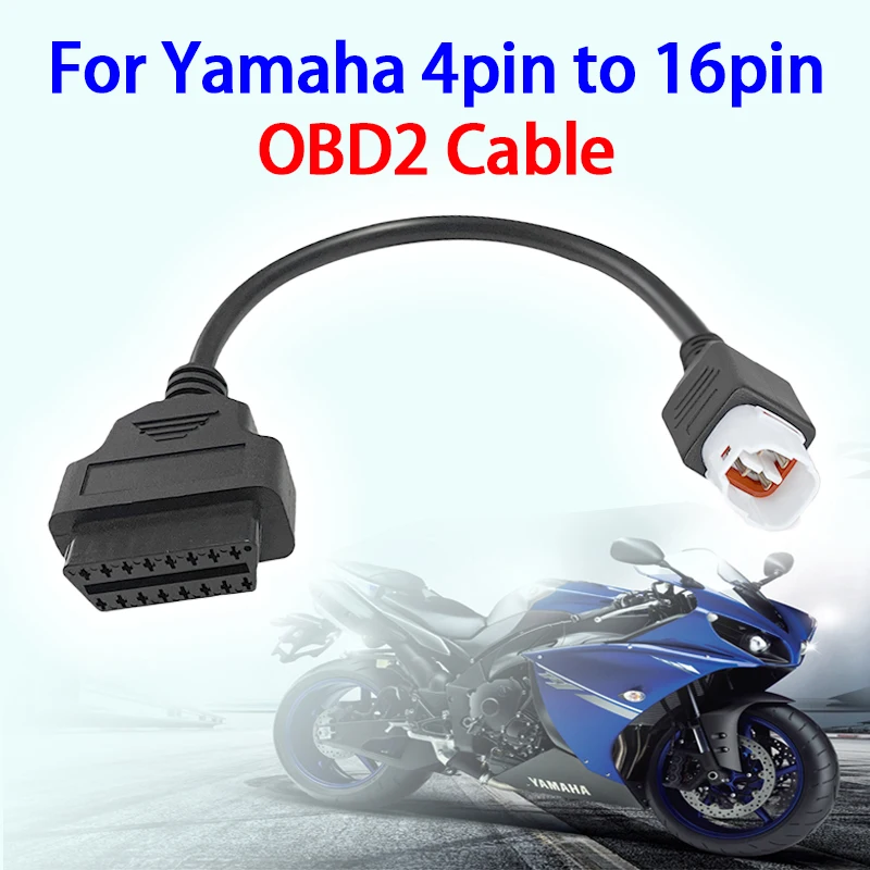 

For Yamaha Motorcycle 4Pin to 16Pin OBD2 Diagnostic Cable OBDII Connector Adapter for R1/6 MT07/10 FZ09/10 XSR700/900 TMAX XT