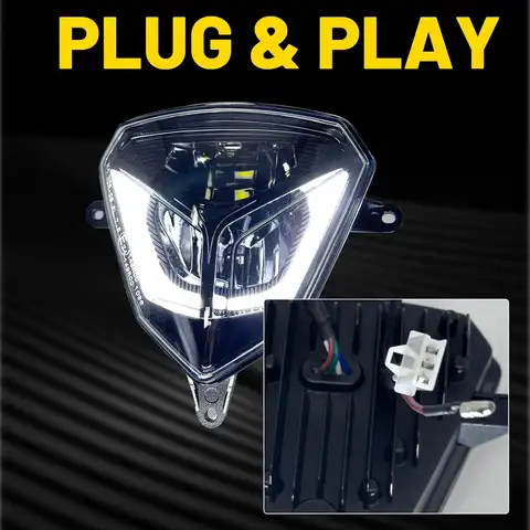 LED Headlight Dirt Bike 50W High Power for Beta RR125 200 4T250 300 2T 300 350 390 430 480 4T 498 525 2008-2024 Bea X-Trainer 20 10 best selling faro led beta - №8