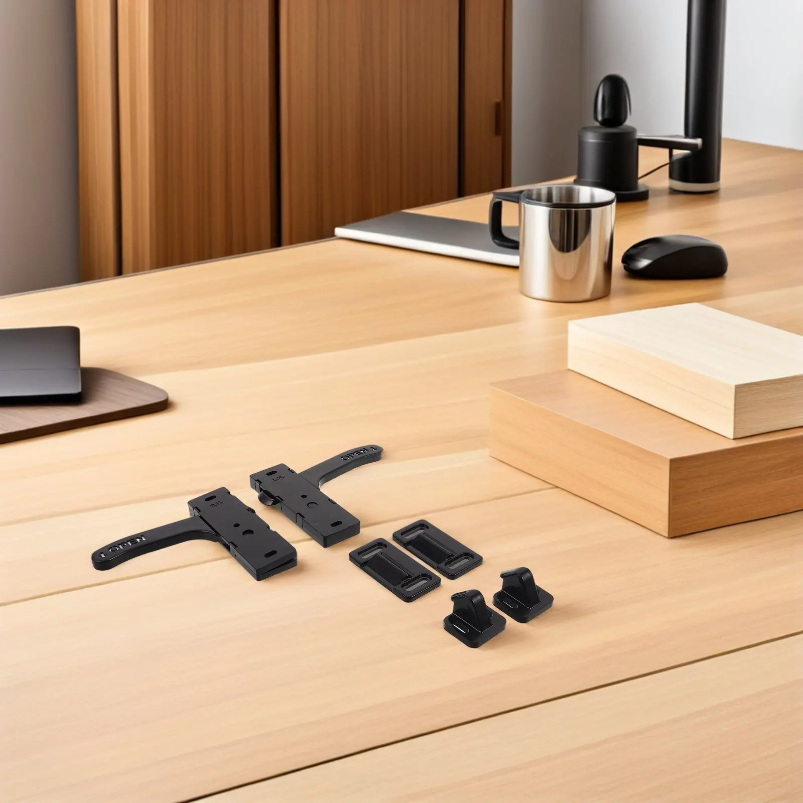 

2Sets Rv Screen Door Latch Handle Kit Sturdy Weatherproof Universal Left Right Fit for Camper Travel Trailer Motorhome