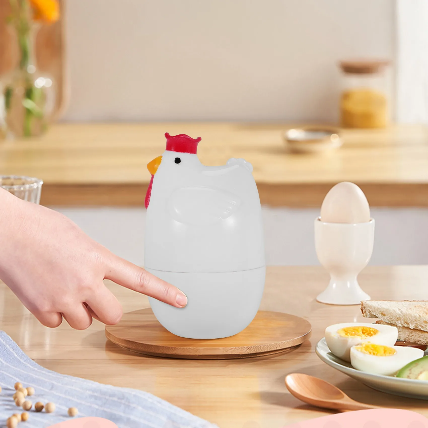 Chick-shaped 1 boiled egg steamer steamer pestle microwave egg cooker cooking tools kitchen gadgets accessories tools