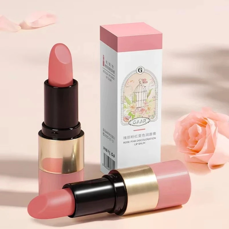 Bálsamo labial rosa hidratante, maquillaje, cuidado labial, hidratante, decoloración, Cosméticos Ms