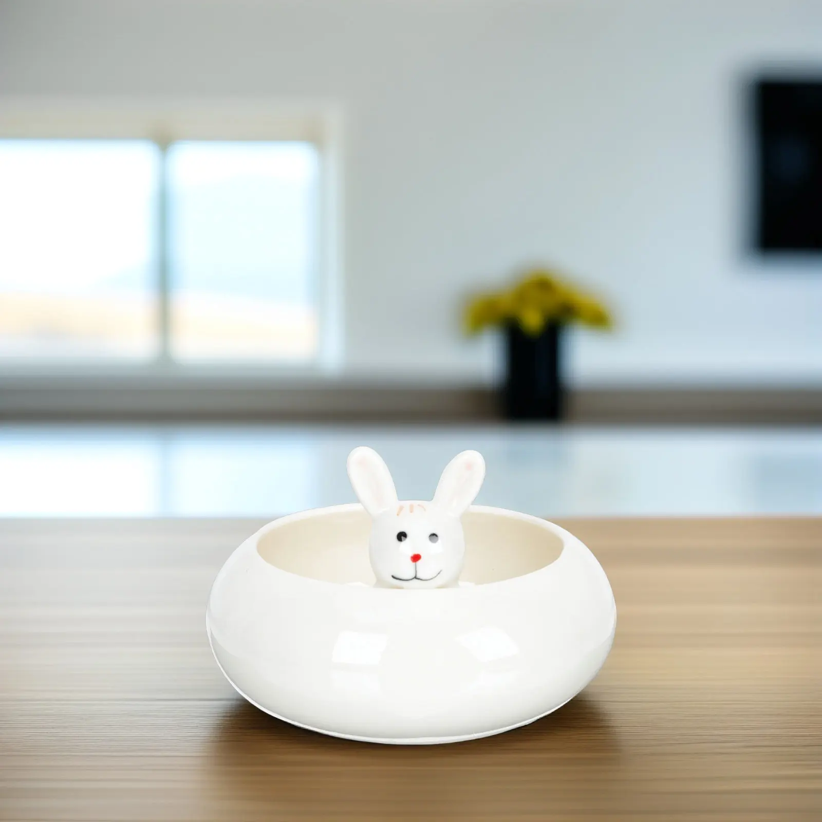 Ceramic Bunny Flower Pot Premium Handcrafted Mini Planter for Succulents Cacti Desktop Home Decor Garden Office Dormitory Pet