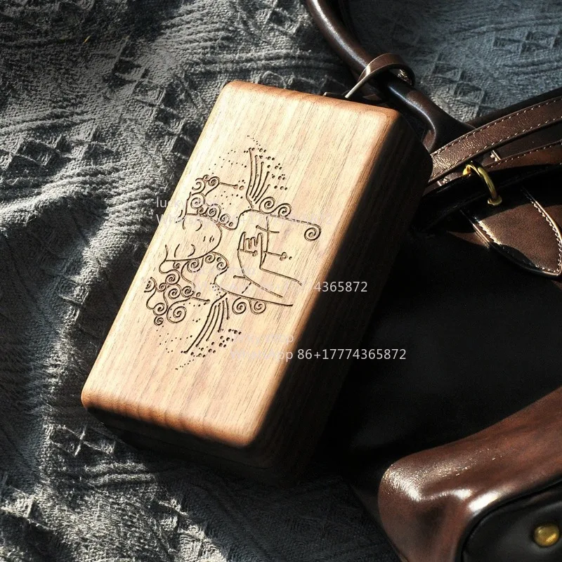 

European Vintage Korean Princess Solid Wood Jewelry Box Portable Jewelry Storage Box Jewelry Ring Box