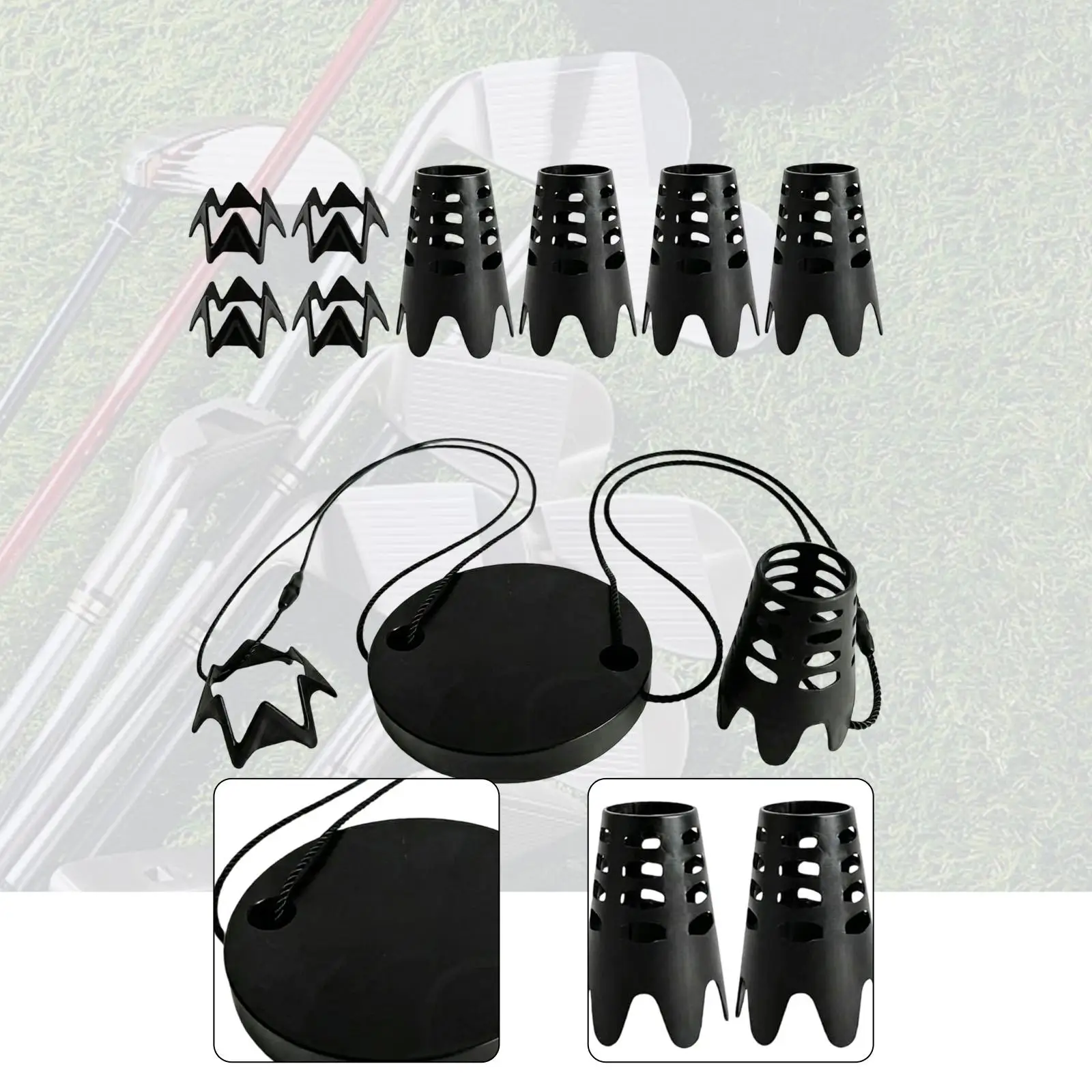 Golf Tees Set Course Accessories Compact Lightweight Portable Indoor Golf Mat Tee Holder for Outdoor Indoor Flexible Practice