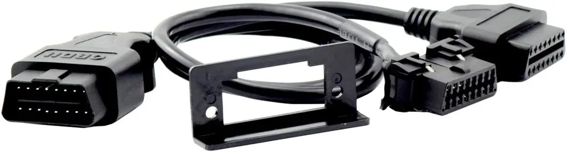 5 Pack OBD2 16 Pin Splitter Y Cable J1962 1 Male to 2 Female Underdash Mount Bracket for Diagnostic Extension 50cm