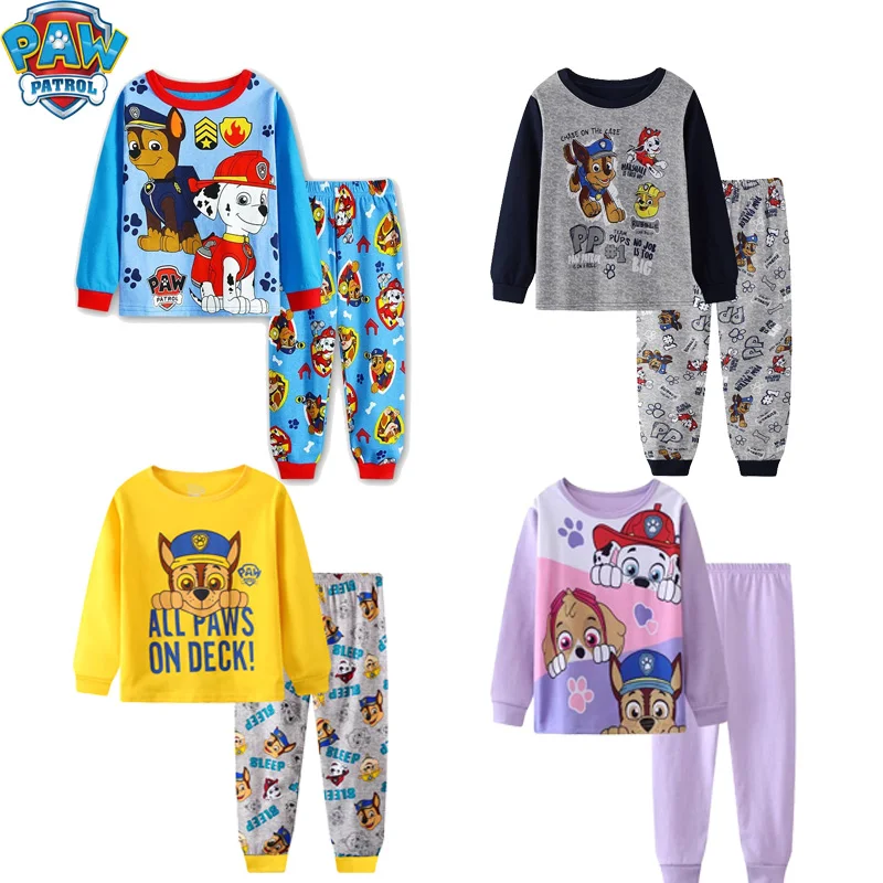Pijamas de Patrulla Canina, Traje de Anime con Personajes de Chase, Skye, Marshall y Rubble, Ropa de Dormir para Niños, Regalos de Cumpleaños