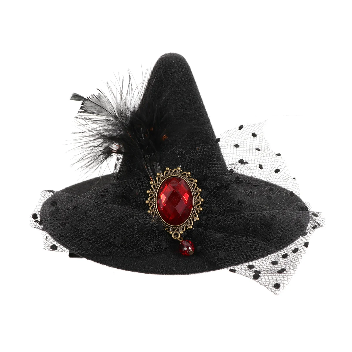 

Witch Hat Hair Clip Barrettes For Halloween Wedding Party Stylish Hat Shaped Hairpin Bobby Clip Hair Accessory Decor