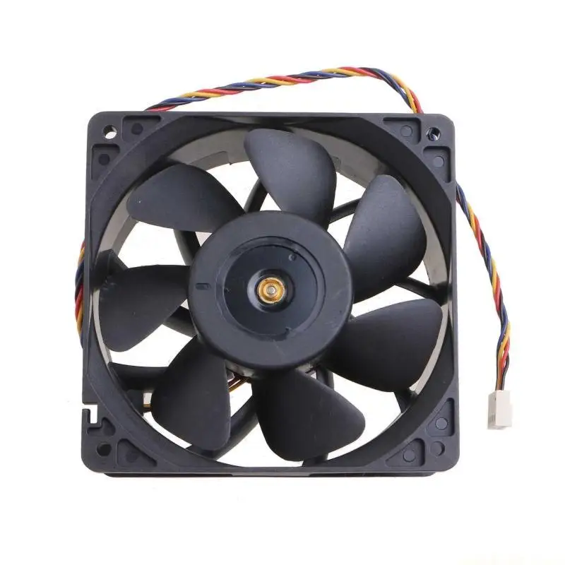 7000rpm High Speed 120mm Cooling Fan Dual Ball Bearing 12cm DF1203812B2FN 12V for DC 120X120X38mm Brushless Miner Cooler