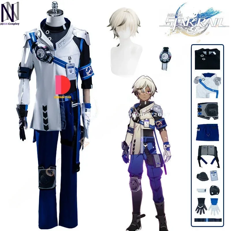 

Honkai Star Rail Game Arlan Cosplay Costume Wig Men Herta Space Station Security Game Uniform Props Peppy Halloween Party Outfit
