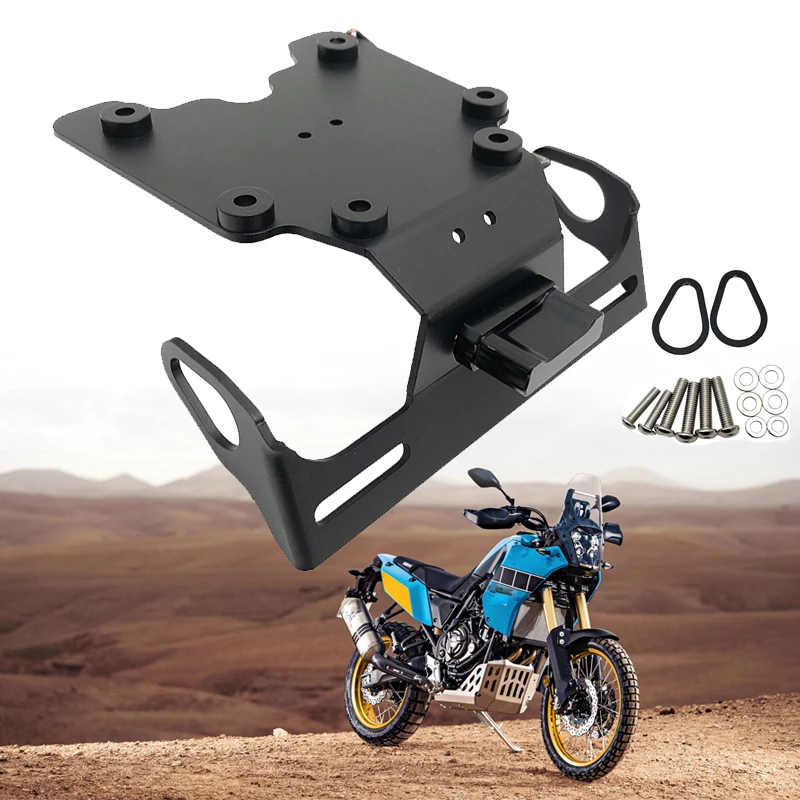 

Motorcycle Rear License Plate Holder Bracket with Light Tail Tidy Fender Eliminator For Yamaha Tenere 700 Tenere700 2019-2021