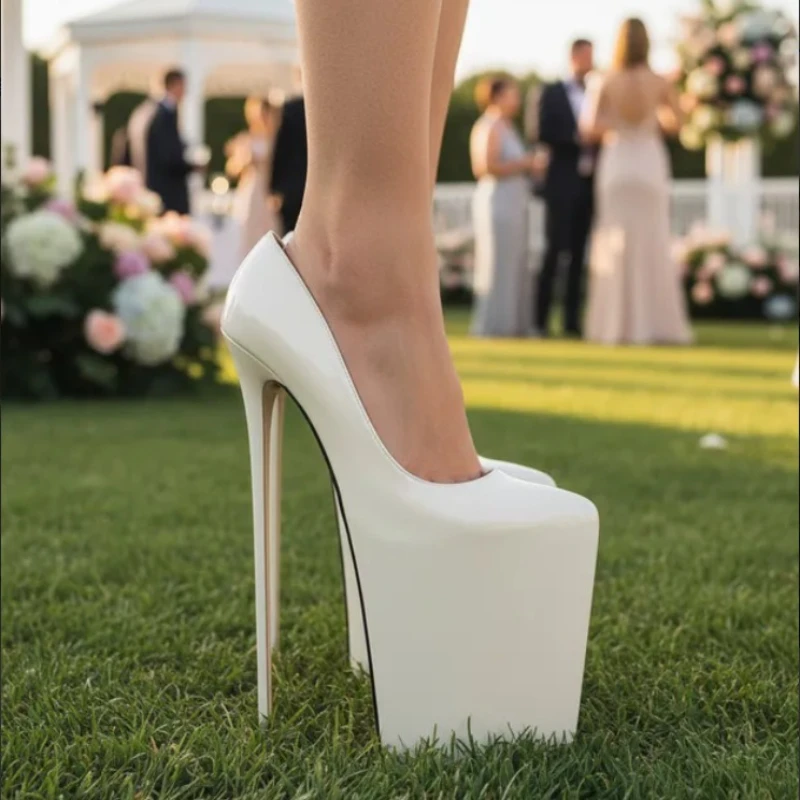 

Fashion Pointed Toe Women Shoes 30cm Ultra Thin High Heels Catwalk Shows Pumps 12 Inches Platforms Stilettos Customized Big Size