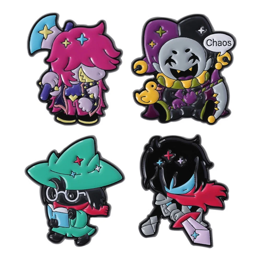 เข็มกลัดโลหะลายการ์ตูน Deltarune Chaos Kris Ralsei Susie สำหรับคอสเพลย์ ตกแต่งกระเป๋าเป้สะพายหลัง ใช้ได้ทั้งชายและหญิง