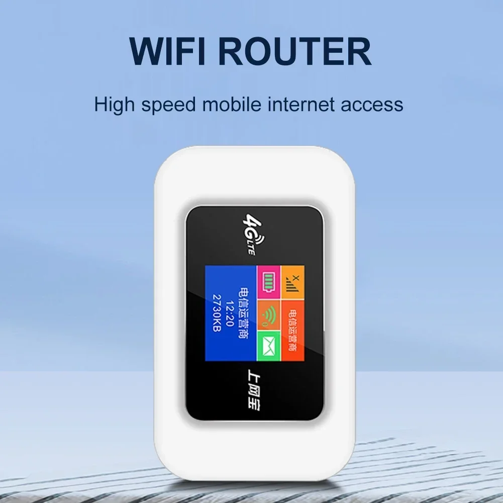 Portable 4G WiFi 150Mbps 4G LTE WiFi Router 2500mAh Pocket MIFI Hotspot LCD Indicator Display with SIM Card Slot