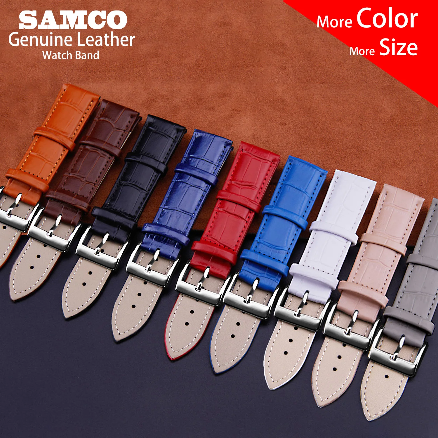 Premium High Quality Watch Leather Watch Band Comfortable Genuine Leather Watch Strap 12/14/16/18/20/22/24 mm Watchbands + Tool