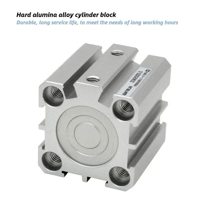 SDA100X50-S SDA100X25 External Thread Cylinder SDA100 Air Pneumatic Cylinder Double Acting Compact Cylinder Female Thread