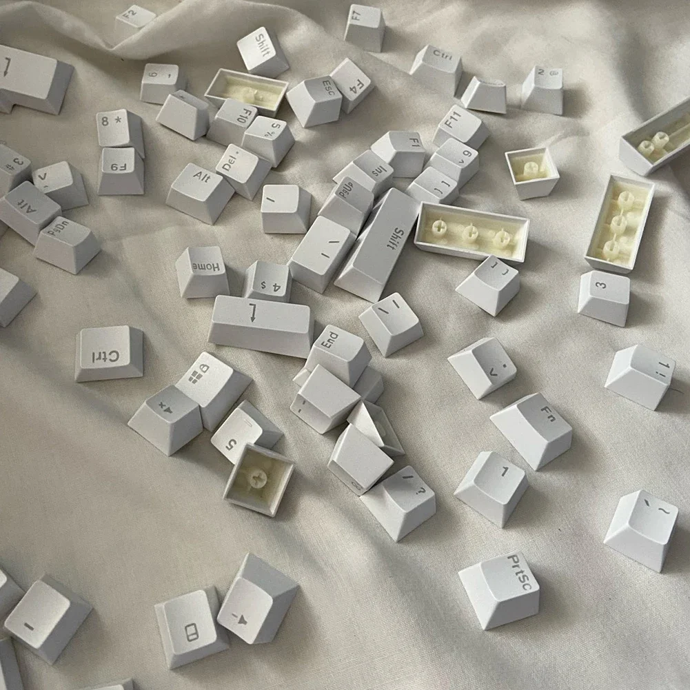 104pcs DIY Mechanical Keyboard Keycaps Ergonomic Blank Keycaps For Cherry MX Mechanical Keyboard Replacement Backlit Key