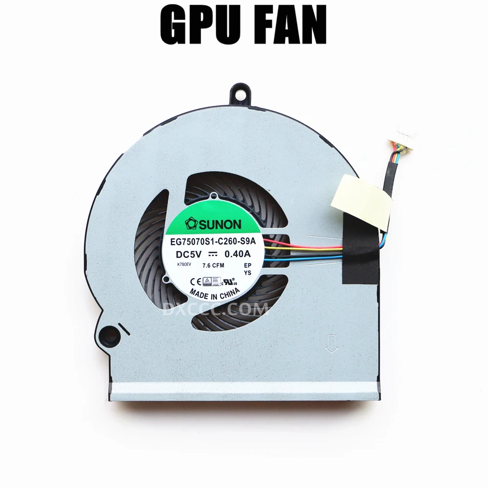 EG75070S1-C260-S9A EG75070S1-C270-S9A لديل Alienware 15 R3 / 15 R4 / P69F وحدة المعالجة المركزية ومروحة تبريد GPU