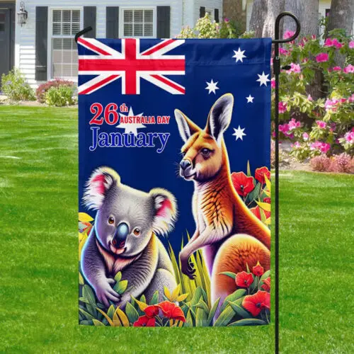 Koala Kangaroo Australia Flag Happy Australia Day 26th January Flag Garden Flag ZZU WWL IIC