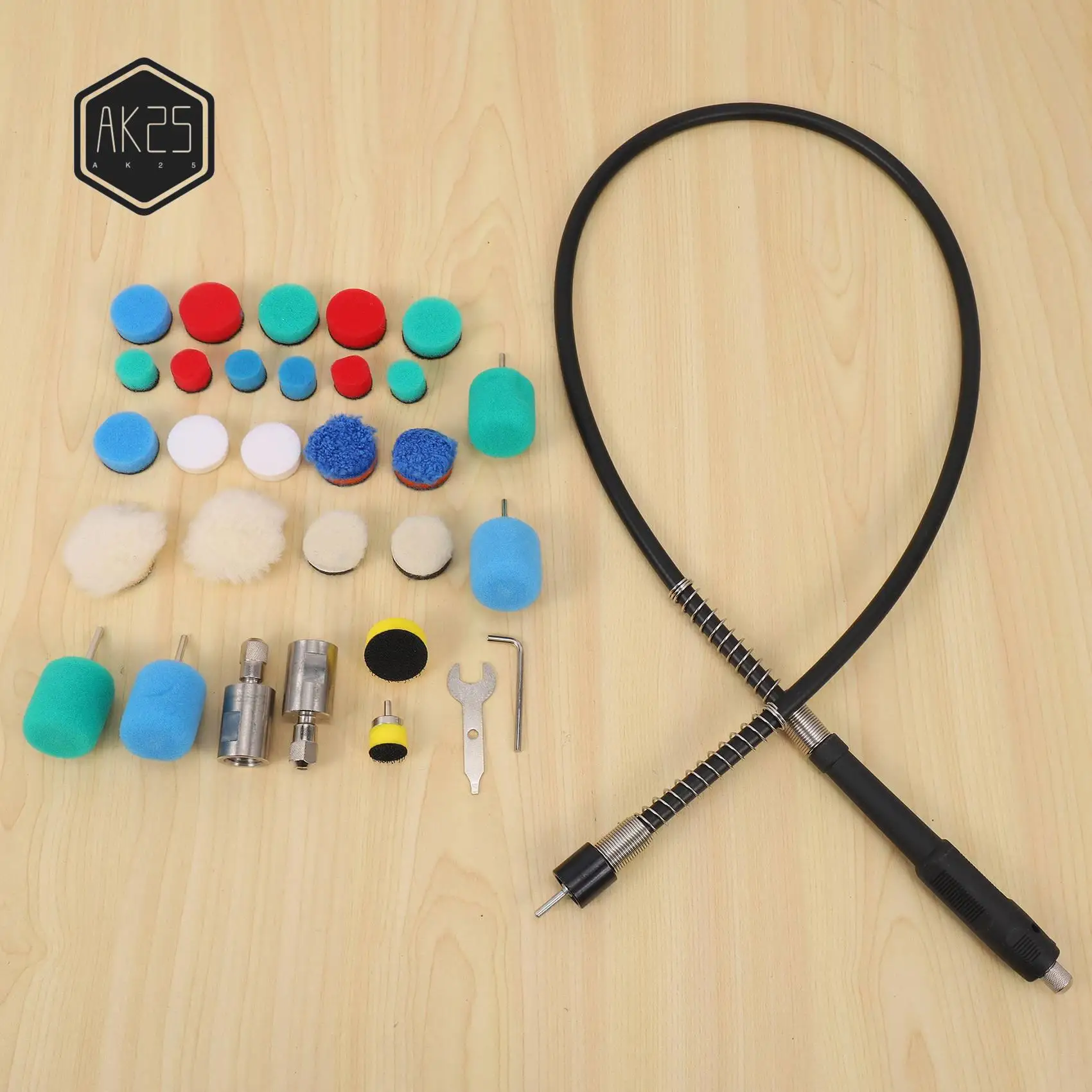 

AK25-Mini Detail Polisher Shaft, Car Foam Drill Polishing Pad Kit With 5/8Inch&M14 Thread, For Rotary Tool/Polishing Machine
