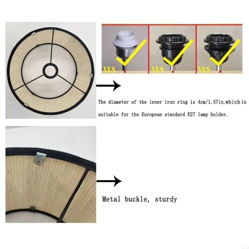 E27 Bamboo Lampshades Wall Light Cover Table Light Shade Elegant Decorative Lighting Accessories Enduring M4YD