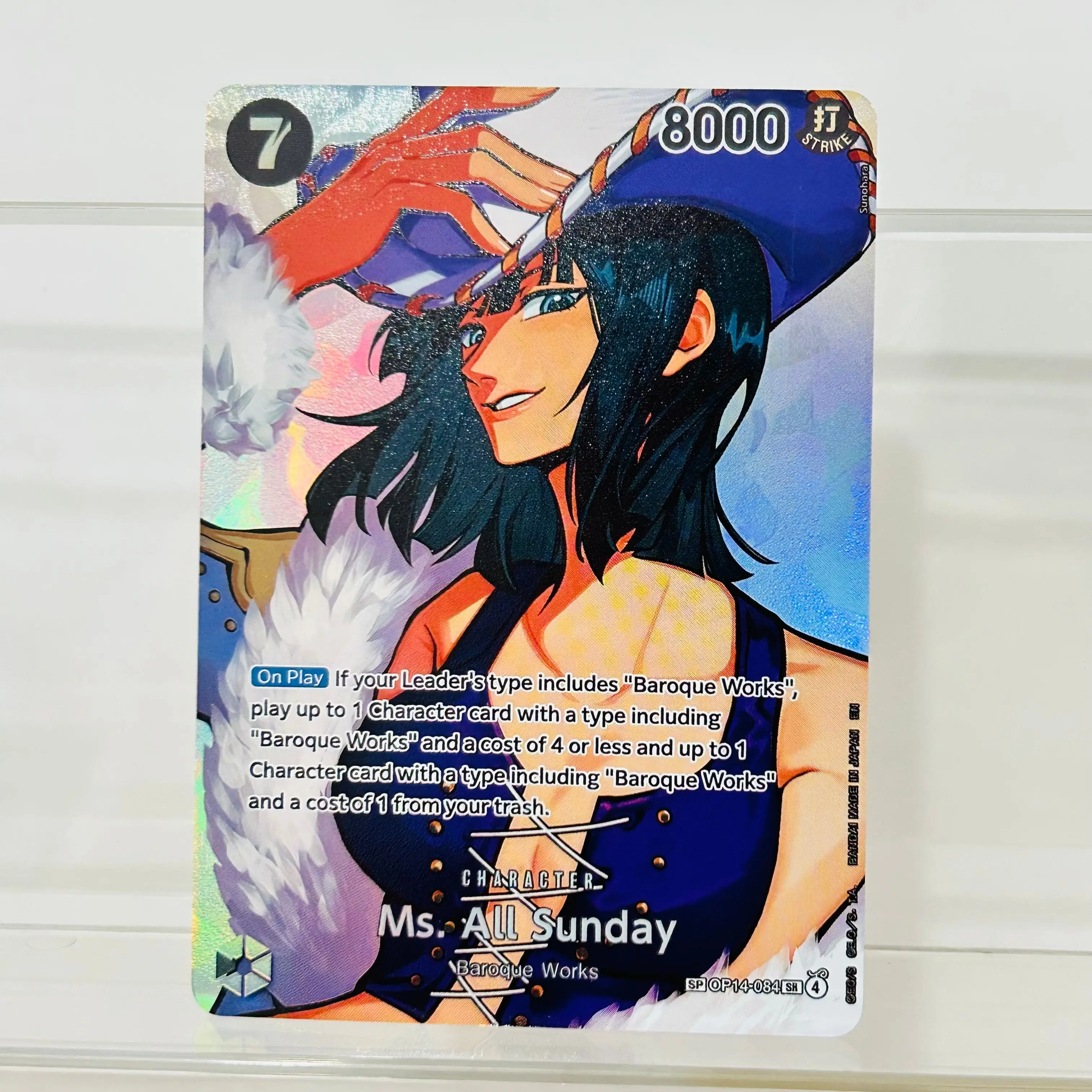 One Piece Ms. All Sunday OP14-084 Character Card Holographic Texture Cards Collectible Grade DIY Premium Anime Collection Card