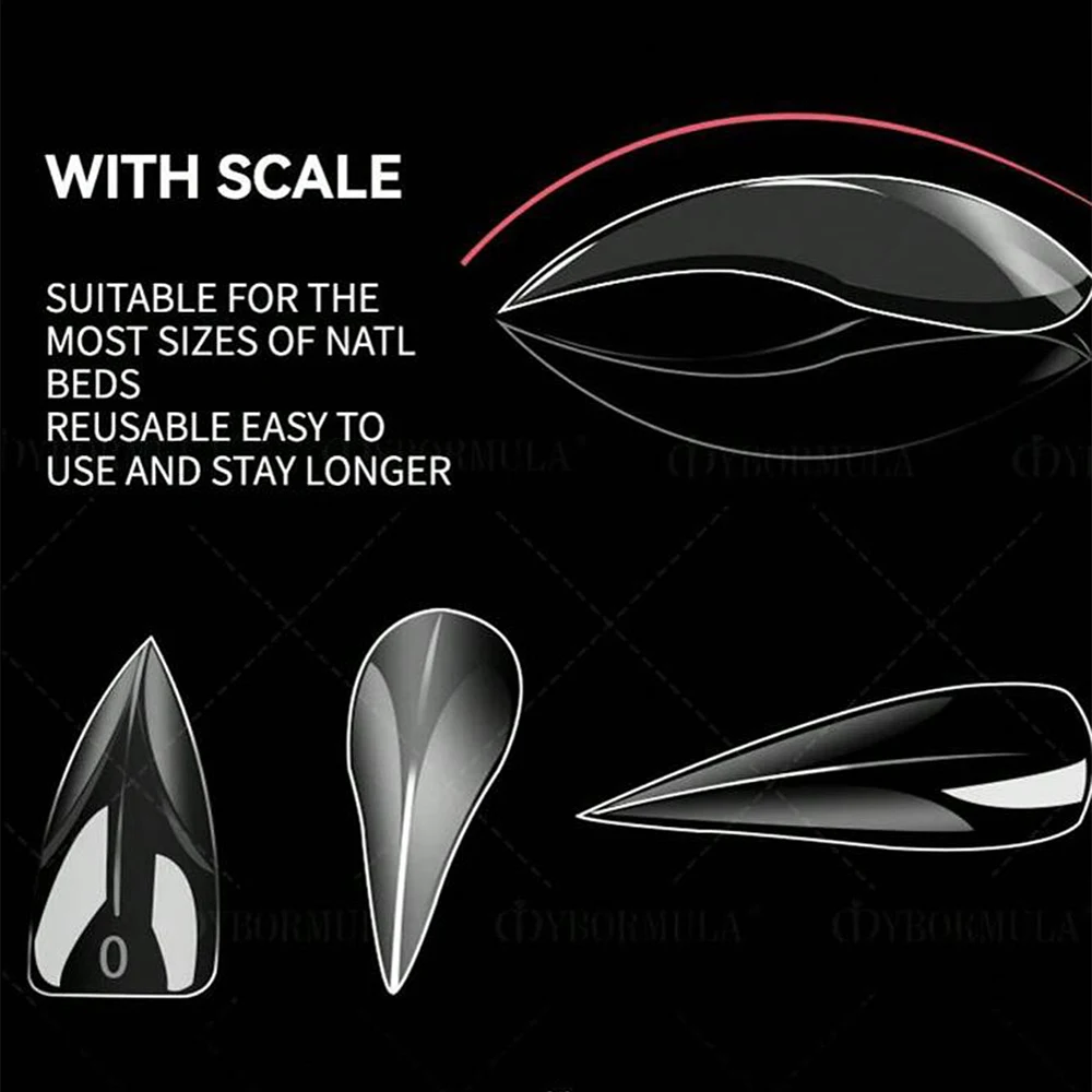 120pcs/box 3D Eagle Claw Shape Nail Dual Forms for Nail Extension of 3D Dragon/Cat Claw Acrylic Nails Special Full Cover Molds view 3