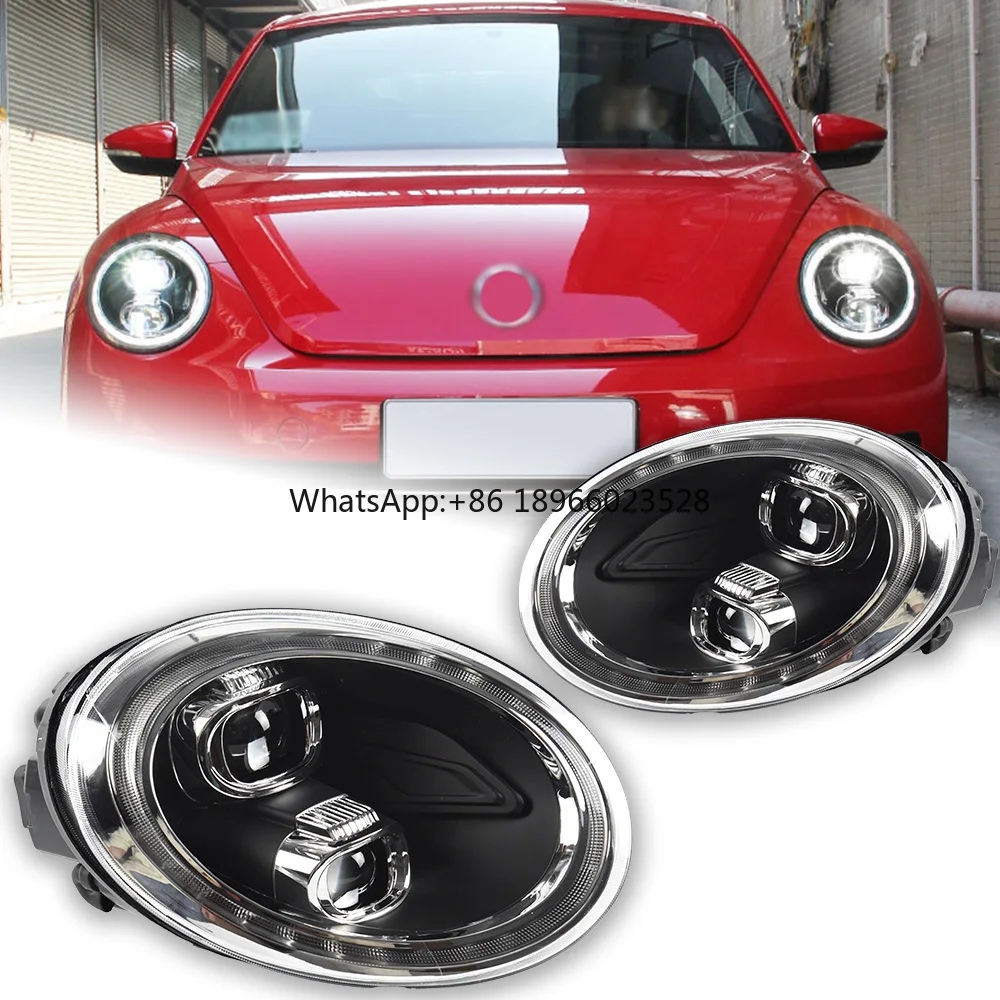 Head Lamp LED Headlights Drl Lens Automotive Accessories Car Lights for VW Beetle Headlight Projector 2013-2018 Dynamic Signal