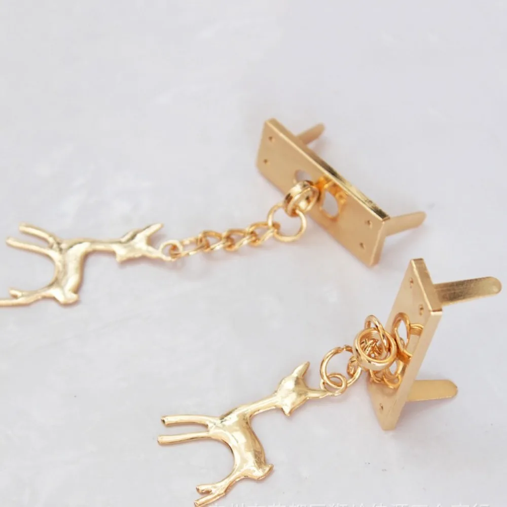 Funny Solid Color Little Deer Pendant DIY Decorative Buckle Metal Accessories Hardware