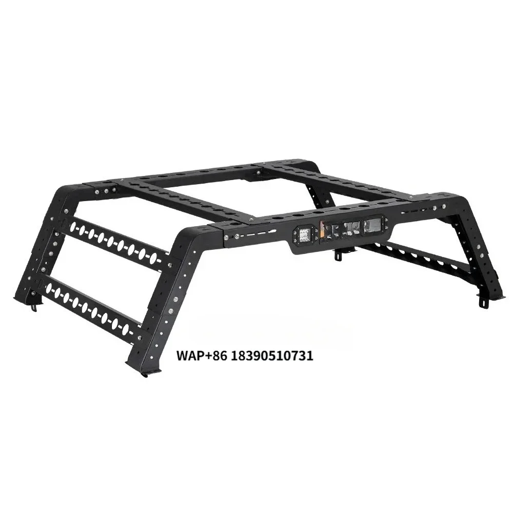 

SAN HIMA Universal UTE Roof Rack 500KG Capacity Adjustable Multi Functional Cage Truck Bed Rack Ladder for 4x4 Overlanding