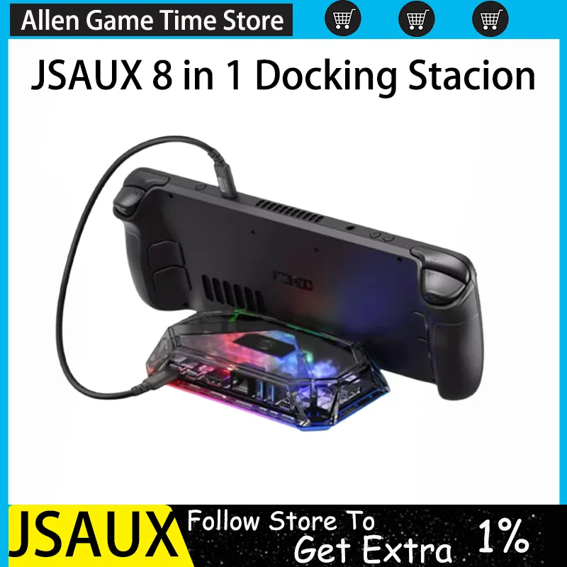 Jsaux For Steamdeck Docking Station Rogally Docking Station X Legiongo TypeC Base Oled Handheld Laptop Dock Accessories Custom