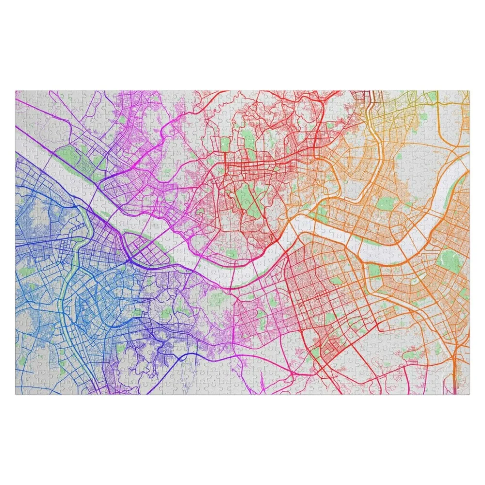 

Seoul City Map of South Korea - Colorful Jigsaw Puzzle Personalized For Kids Custom Kids Toy Puzzle