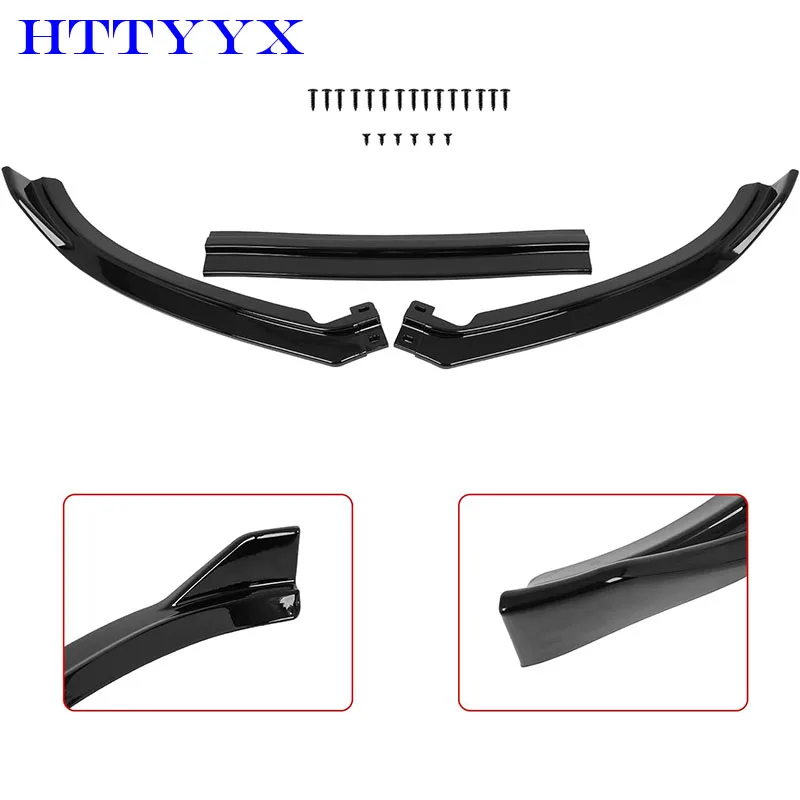 Fit for Volkswagen JETTA 2010 2011 2012 2013 2014 3Pcs Gloss Black Front Bumper Splitter Lip Diffuser Body Kit Spoiler Guard