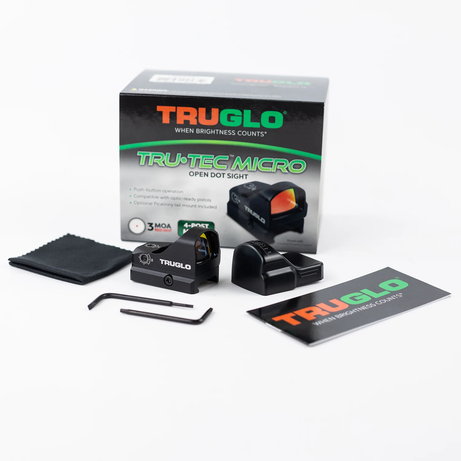 

TRUGLO TruTec Red Dot Sight Collimator Reflex Scope Optics Fit 20mm Rail Hunting