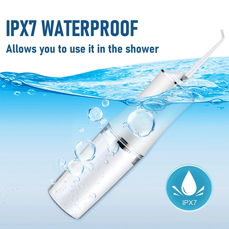 

220ML Portable Oral Irrigator Mouth Washing Machine Dental Water Flosser 3 Modes 4 Jet Tips Electric Teeth Cleaning Machine