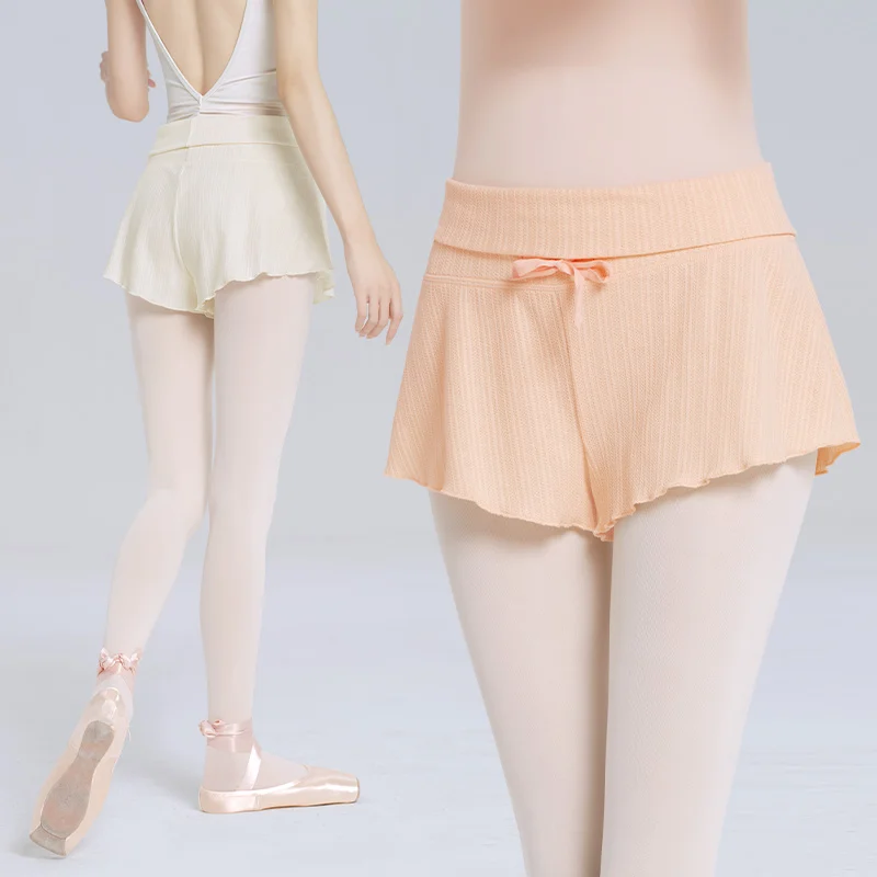 

Comfort Wide Cut Athletic Pants Elegant Ruffled Cuff Design Adjustable Waist Trousers for Teen Female Sports Dance Training