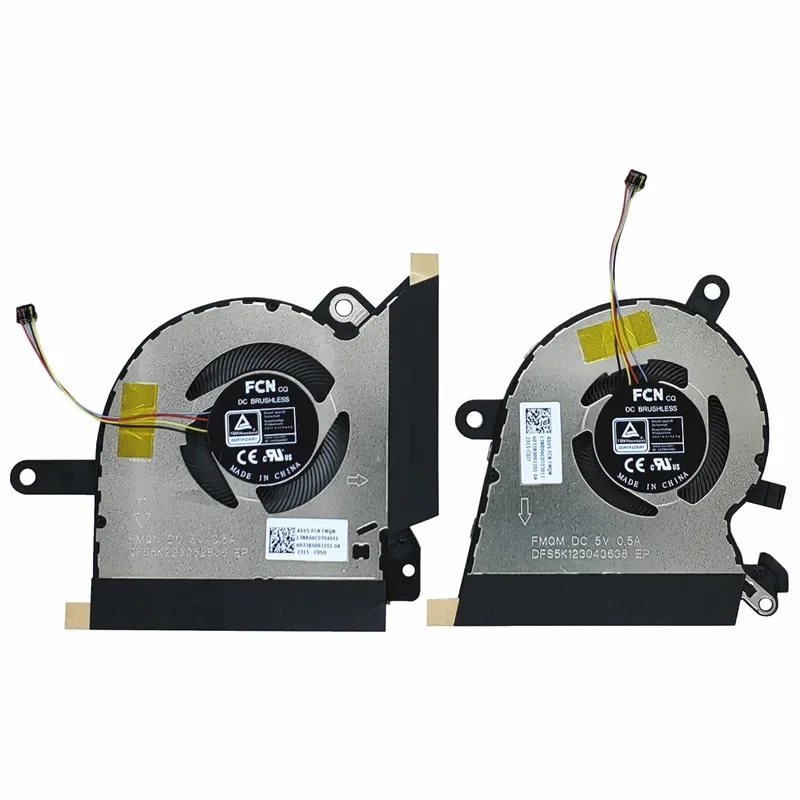 New CPU GPU Cooling Fan for ASUS GV301 GV301R GV301Q GV301QC GV301QE GV301QH FMQN DFS5K223052838 FMQM DFS5K123043638 DC5V 0.5A