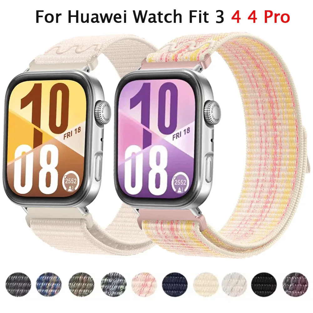 Sport-Nylonband für Huawei Watch Fit 4 Pro/Fit 4/Fit 3 Freizeitarmband für Huawei Watch Fit 4 Fit 3 Einfaches Armbandzubehör