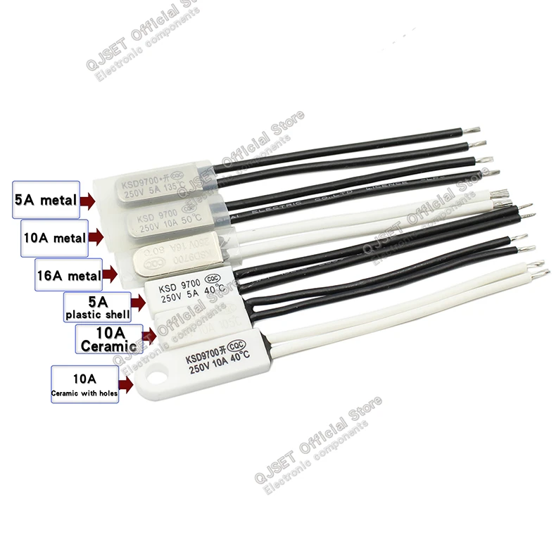 1 stücke Keramik Thermostat KSD9700 250 V 10A 40C 50C 60 ~ 150 Grad Schweißen Maschine Temperatur Schalter Überhitzung schutz Thermostat – Detail 11