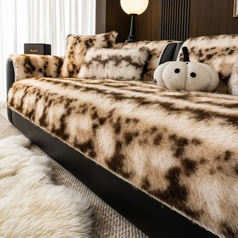 2026 Middle Ancient Style Sofa Cover Fabric Light Luxury Fixed Non Slip Thick and Warm Sofa Cushion Cover Autumn and Winter New
