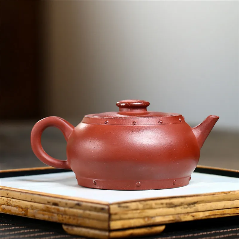 Yixing Purple Clay Pot, Tea Set, Cup Gift, Raw Mine, Red Skin, Dragon Bamboo Drum, Hot Selling Tips