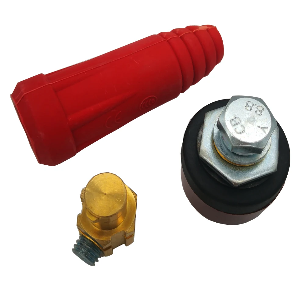 Welding machine quick plug socket welding wire pure copper connector 10-25 European style quick plug terminal terminal accessori