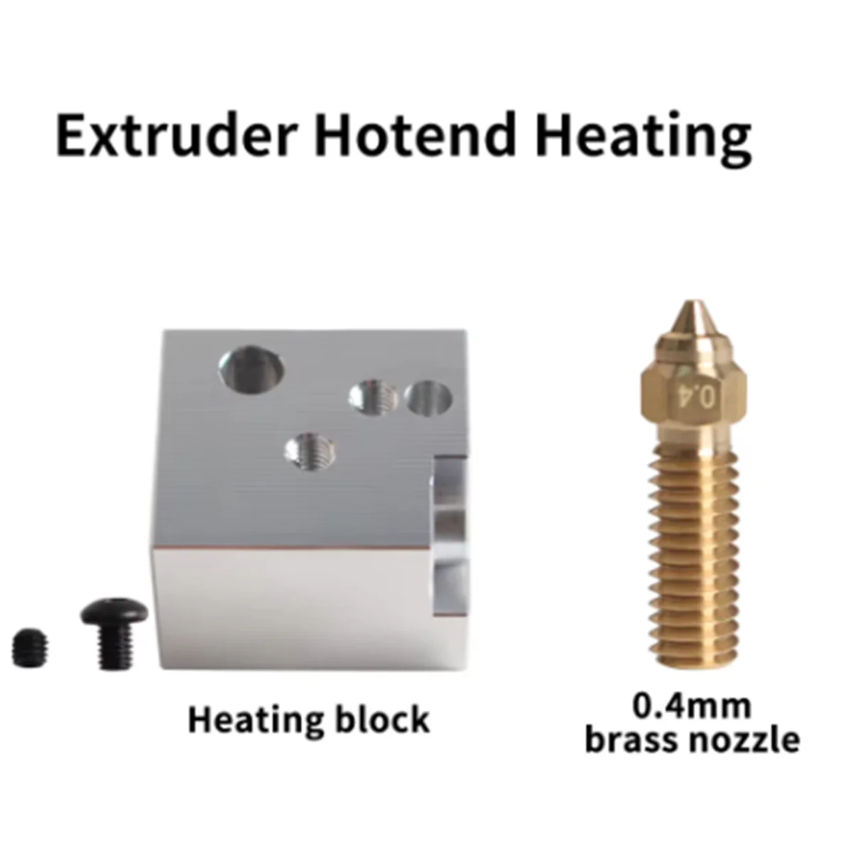 For SV07 Extruder Hotend Heating Block Kit Brass Nozzle High Temperature Resistant Kit for Sovol SV07 3D Printer